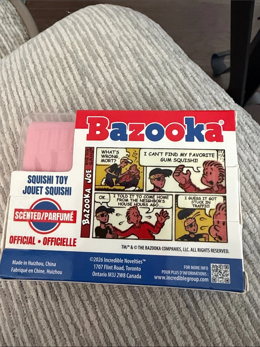 Bazooka Gum Scented Squishy Toy
